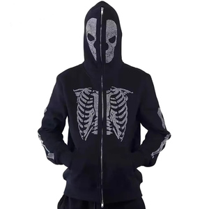 Sudaderas de Alta Calidad con Diseño de Calavera para Halloween, Color Negro, Estilo Urbano, Corte Holgado para Hombre - Product Image 2