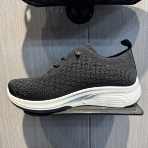 Chaussures de course respirantes pour hommes en maille Flyknit, à lacets rapides, <span class=keywords><strong>semelle</strong></span> épaisse et amortissante, pour la marche décontractée et les sports de plein <span class=keywords><strong>air</strong></span> - Product Image 3
