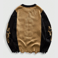 Pull tricoté en fil 3D style rétro Y2K américain personnalisé pour homme, motif animalier rétro, faible MOQ