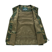 Gilet d'été pour hommes toutes saisons en maille à séchage rapide multi-sacs pour la photographie publicité chasse tir pêche fermeture à glissière