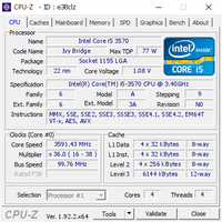 2024 Hot-Selling 4 Total Cores 4 Total Threads I5 3570 CPU Legacy Intel Core Processors for Computer