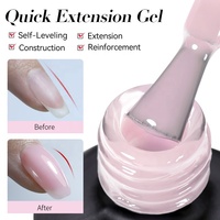 BORN PRETTY 15ml Kit de Gel BIAB à Dissoudre, Gel Constructeur à Appliquer au Pinceau en Bouteille pour une Extension Rapide des Ongles, Réparation et Renforcement