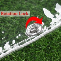 10 Ensembles de Tendillets Ovale à Verrou Rotatif en Cuivre pour Pergola de Jardin, Accessoires d'Installation de Bâche PVC Coupe-Vent
