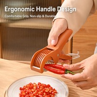 Saladesnijder Handmatig Plastic Multifunctioneel 5 Bladen Roestvrij Staal Groente Fruit Snijder Pers Keukenhulp Groothandel