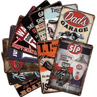 Fábrica al por mayor personalizado de alta calidad impreso y en relieve Vintage motocicleta coche bicicleta pared decoración Metal estaño signos
