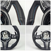 Volant en cuir de style sport chromé noir pour BMW E60 E61