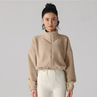 Nouvelle veste de sport pour femmes de haute qualité, vêtements de sport d'extérieur confortables, fermeture éclair avant, séchage rapide, vêtements de fitness, veste de course courte