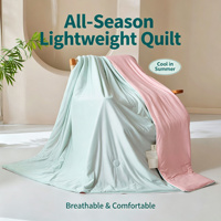 Couette rafraîchissante pour climatisation, taille King, légère et respirante, pour l'été, avec rembourrage en fibres monobloc, nylon et élasthanne