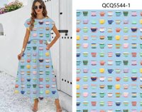 Pyjamas Offre Spéciale Bonne Qualité Rayonne Matériel Tissu Offre Spéciale 45s Rayonne Coton Fleurs Impression Numérique pour Robe