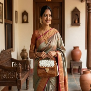 Vintage Style Brown Braided Handmade Luxury Ethnic Stylish Button Crochet Single Strap Purse <b>Boho</b> Shoulder <b>Bag</b> Cotton Cord - Product Image 6