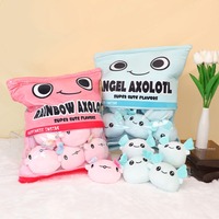 Lot de 8 Peluches Axolotl Arc-en-ciel en Forme d'Ange, Jouets en Peluche, Cadeau Mignon Personnalisé OEM EN71 CE