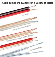 Câble de haut-parleur RCA haute flexibilité 2 conducteurs rouge noir pour systèmes audio professionnels et automobiles