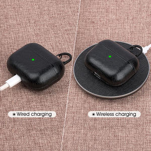 Boîtier de chargement pour écouteurs sans fil, en cuir véritable, antichoc, Vintage, pour étui Airpod 3 - Product Image 2