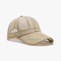 Nouvelle casquette de baseball respirante en maille, 6 pièces, avec logo personnalisable, tendance et polyvalente, couleur unie réglable pour l'été