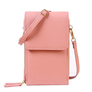 Sac à bandoulière en cuir transparent pour femmes, avec plusieurs compartiments et compartiments de téléphone, Logo personnalisé RTS, sacs de téléphone PU femme, <span class=keywords><strong>2023</strong></span> - Product Image 1