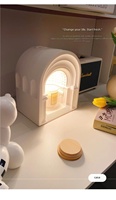 Lampe chauffe-cire électrique Panthéon pour aromathérapie, style nordique vintage, chauffe-bougie sans flamme en pierre, ambiance chambre à coucher et chevet