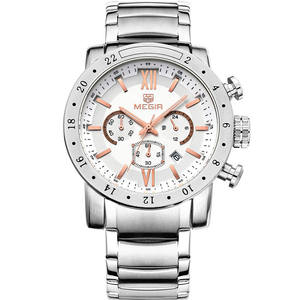 MEGIR <span class=keywords><strong>3008</strong></span> Montre Homme de Haute Qualité Mouvement Quartz Meilleur <span class=keywords><strong>Prix</strong></span> Multifonctionnelle Acier Inoxydable Affichage de la Semaine Boîte de Montre Luxe - Product Image 5