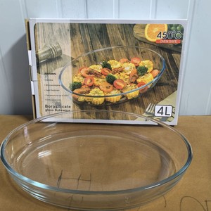<span class=keywords><strong>Bandeja</strong></span> para Hornear de Vidrio Borosilicato de Alta Resistencia, Forma Ovalada, 3L, para <span class=keywords><strong>Horno</strong></span> de Microondas - Product Image 2
