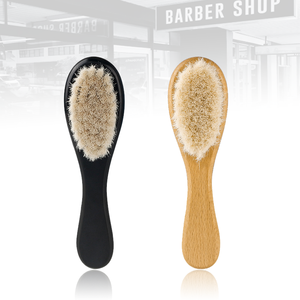 Spazzola Professionale per Barba e Capelli da Uomo, Strumento per la Pulizia del Viso e del <span class=keywords><strong>Collo</strong></span>, con Setole Morbide in Lana e Manico in Legno, per Barbiere e Uso Commerciale - Product Image 1