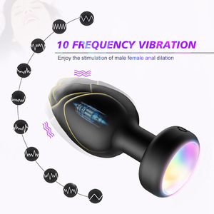 Silikon Anal Vibration Prostata Massage gerät Fernbedienung Adult G-Punkt LED Licht Anal Plug Sexspielzeug für Männer und Frauen - Product Image 2