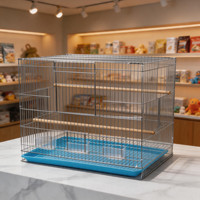 Cage à oiseaux robuste galvanisée empilable pour l'élevage de perroquets avec plateau en plastique amovible, directement de l'usine