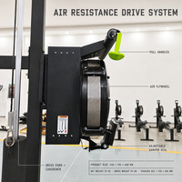 Appareil de ski ergométrique mural à résistance à l'air, simulateur de ski de fond, machine cardio avec écran LCD pour la remise en forme à domicile
