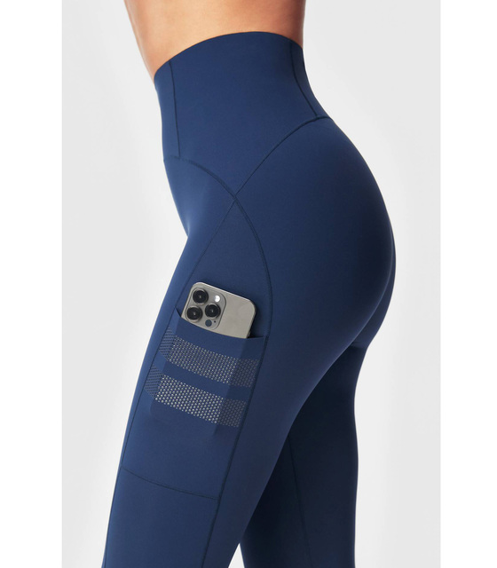 Wholesale Yoga Sportswear Womens Leggings Ruched Butt Lifting Side Phone Pocket Nude Tight Spandex/Nylon Eco-Friendly Breathable