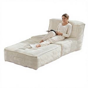 Sofá de Terciopelo Contemporáneo Alibabaa China con Otomana para Villa - Solución de Embalaje Compacto y Ecológico - Product Image 1