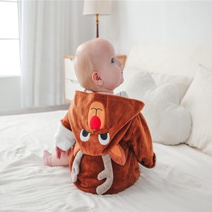 Serviette <span class=keywords><strong>super</strong></span> absorbante à capuche pour bébé, en fiber de bambou biologique, cape, poncho de Surf, avec capuche, robe à langer pour enfants en bas âge - Product Image 3