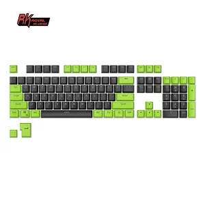 كاي كابس-تصميم مُخصص من الجهات المصنعة, أغطية المفاتيح العربية pbt doubleshot ، مفاتيح 106 ، إضاءة خلفية ، مجموعة ألوان ، للكيبورد الميكانيكي 104