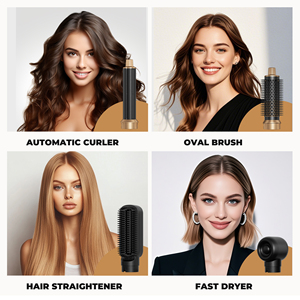Brosse <span class=keywords><strong>à</strong></span> air chaud <span class=keywords><strong>professionnelle</strong></span> 5 en 1 de 1000 W, sèche-cheveux multifonctionnel avec logo personnalisé, brosse <span class=keywords><strong>à</strong></span> air chaud ionique - Product Image 6