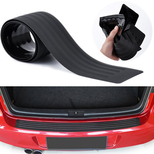 <span class=keywords><strong>Protector</strong></span> de Parachoques Trasero para Coche Goma Universal Negra Resistente a Arañazos, Cubierta de Moldura para Puerta de <span class=keywords><strong>Maletero</strong></span> Accesorio para SUV - Product Image 1