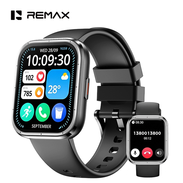 REMAX WATCH25i 1.85" AMOLED Smartwatch Aluminum Alloy 100+ Sports Health Fitness Tracker IP68 Waterproof AI Premium Smart Watch