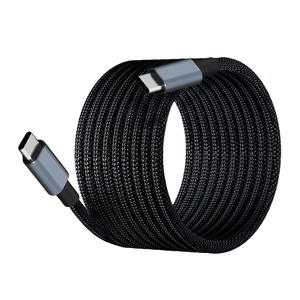 Cable de Video Magnético Tipo-C, Compatible con Duplicación de Pantalla 4K HD, Transferencia de Datos de Alta Velocidad de 20 Gbps, Diseño Trenzado Autoenrollable - Product Image 1