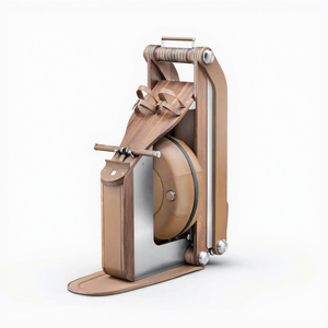 Rameur à eau en noyer massif avec siège en cuir véritable, résistance aquatique silencieuse, entraînement cardio complet du corps en intérieur - Product Image 2