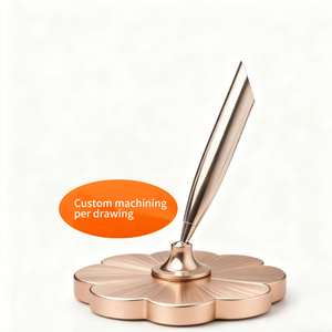 ISO9001 Certified Custom Pen Holder-Aluminum/Brass CNC Turning & Milling Wire EDM Machining Precision Made Per Your Drawing - Product Image 2