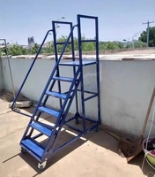 Plateforme de travail mobile télescopique multifonctionnelle, échelle industrielle, passerelle, escalier en acier, capacité de 300 lb, moderne
