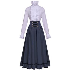 Vestido renacentista mujer gótica Steampunk falda victoriana pirata <span class=keywords><strong>gitana</strong></span> Hippie fiesta <span class=keywords><strong>disfraz</strong></span> <span class=keywords><strong>de</strong></span> <span class=keywords><strong>Halloween</strong></span> - Product Image 4