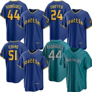 2023 City Connect Men Seattle Ken Griffey Jr Julio Rodriguez Ichiro Suzuki baseball jersey Stitched S-5XL