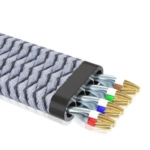 Câble Ethernet plat tressé Cat8 40 Gbit/s 2000 MHz haute vitesse RJ45 pour routeur, PC, ordinateur portable - Product Image 6