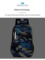 Sac à dos personnalisé Oxford respirant pour ordinateur portable, grande capacité, pour voyages en plein air, unisexe, pour étudiants, motif camouflage géométrique