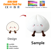 Peluche personnalisée mignonne en forme de boulette, animaux en peluche sur mesure pour enfants, cadeaux de Noël, décoration intérieure, peluches Kawaii, mascotte OEM
