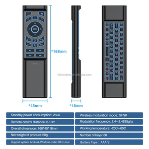 M3 Không Khí Chuột 7 Màu Sắc Backlit Bằng Giọng Nói Điều Khiển Từ Xa 2.4G Bàn Phím Không Dây Cho <span class=keywords><strong>Android</strong></span> TV Box Mini PC Chiếu - Product Image 3