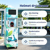 Distributeur automatique de nettoyage et d'assainissement de casques de moto, machine de nettoyage à sec pour casques, idéal pour les entreprises de location de scooters