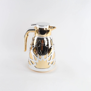 Vente en gros de cafetières arabes en verre de style Dubaï, style Moyen-Orient, avec motif d'orchidée ajouré, finition laminée haut de gamme - Product Image 4