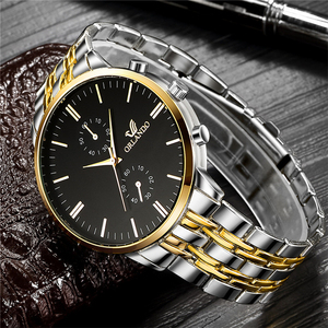 Relojes para Hombre Nuevo <span class=keywords><strong>Reloj</strong></span> <span class=keywords><strong>ORLANDO</strong></span> 001 <span class=keywords><strong>Reloj</strong></span> de Cuarzo de Moda para Hombre <span class=keywords><strong>Reloj</strong></span> de Pulsera de Acero Inoxidable Chapado en Oro y Plata Masculino Relogio - Product Image 2
