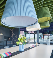 Lampe acoustique de plafond à réduction de bruit, suspension en feutre insonorisant, luminaire acoustique suspendu pour les pièces