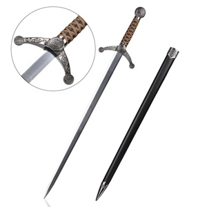 Espada celta Claymore de 41 pulgadas, estilo europeo, escocesa, irlandesa, gallega, medieval, de caballero, con hoja de acero 440ss sin afilar, réplica de arma real. - Product Image 1