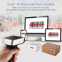 Eyoyo-Lector de código de barras 2D, inalámbrico, 2,4g, USB, Bluetooth, CCD, para iPad, iPhone, teléfonos Android