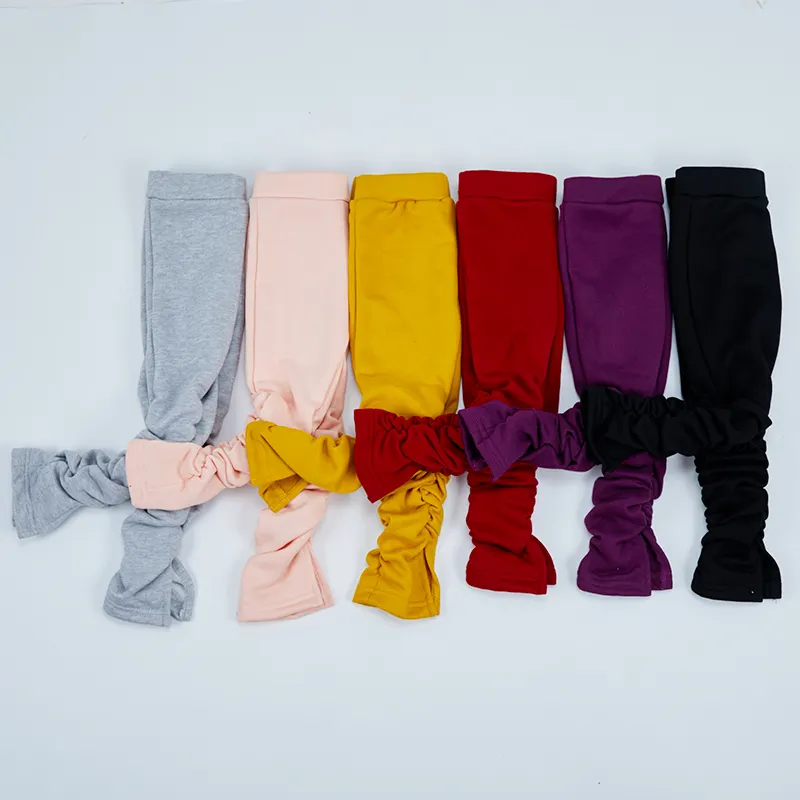 Calças personalizadas para meninas, calças grossas para crianças, calças empilhadas para corrida, meninas